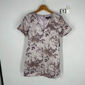 Lulus floral v neck mini dress sz S